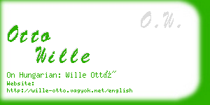 otto wille business card